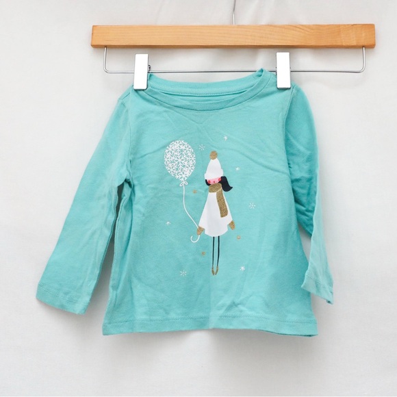 Set of 2 Baby Gap tops 1 Joe Fresh dress baby girl infant 12-18 toddler striped - Picture 3 of 13